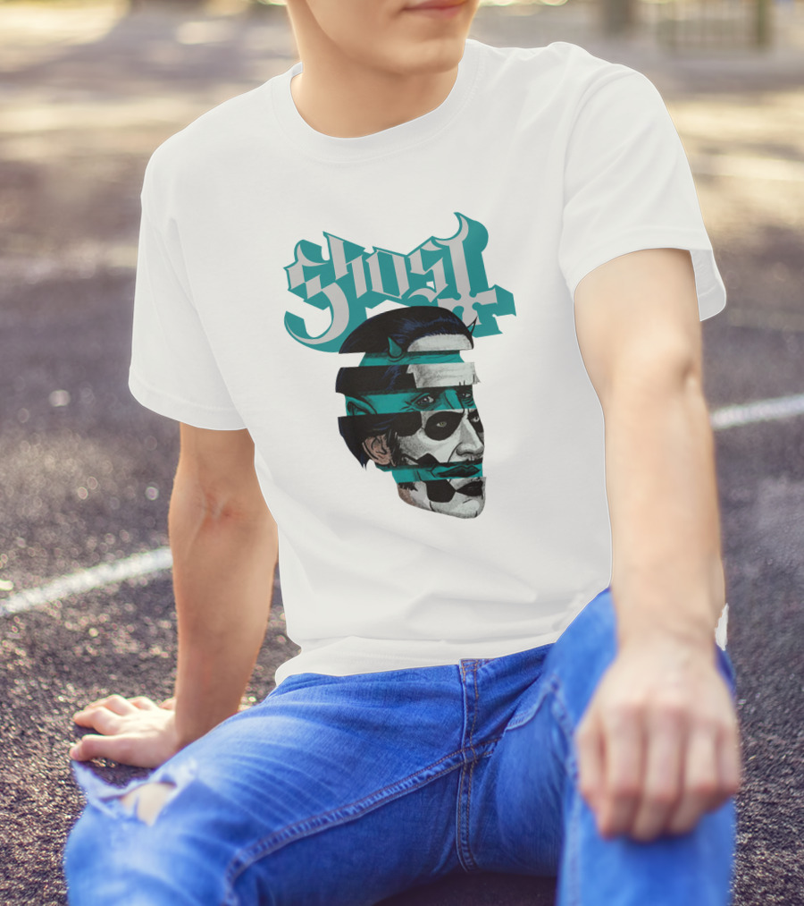 Ghost Band Fragmented Face T-Shirt