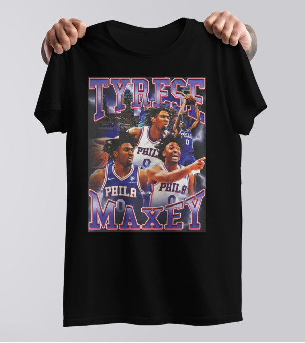 TYRESE MAXEY PHILA NBA Basketball Player T-Shirt