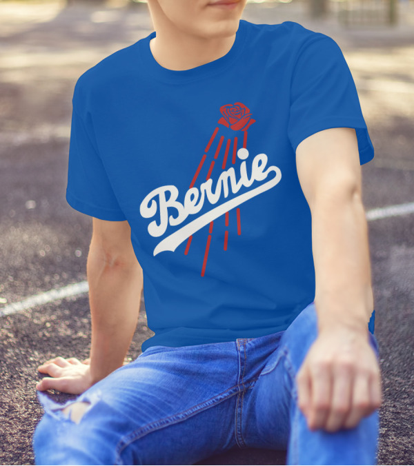 Bernie Sanders Dodgers Logo Rose T-Shirt