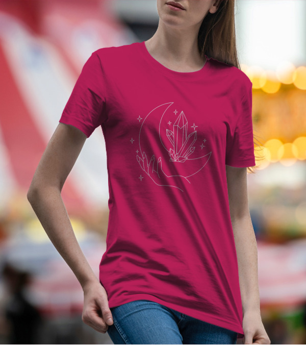 Eleanor Neale Moon Crystal Hand Stars Merch T-Shirt