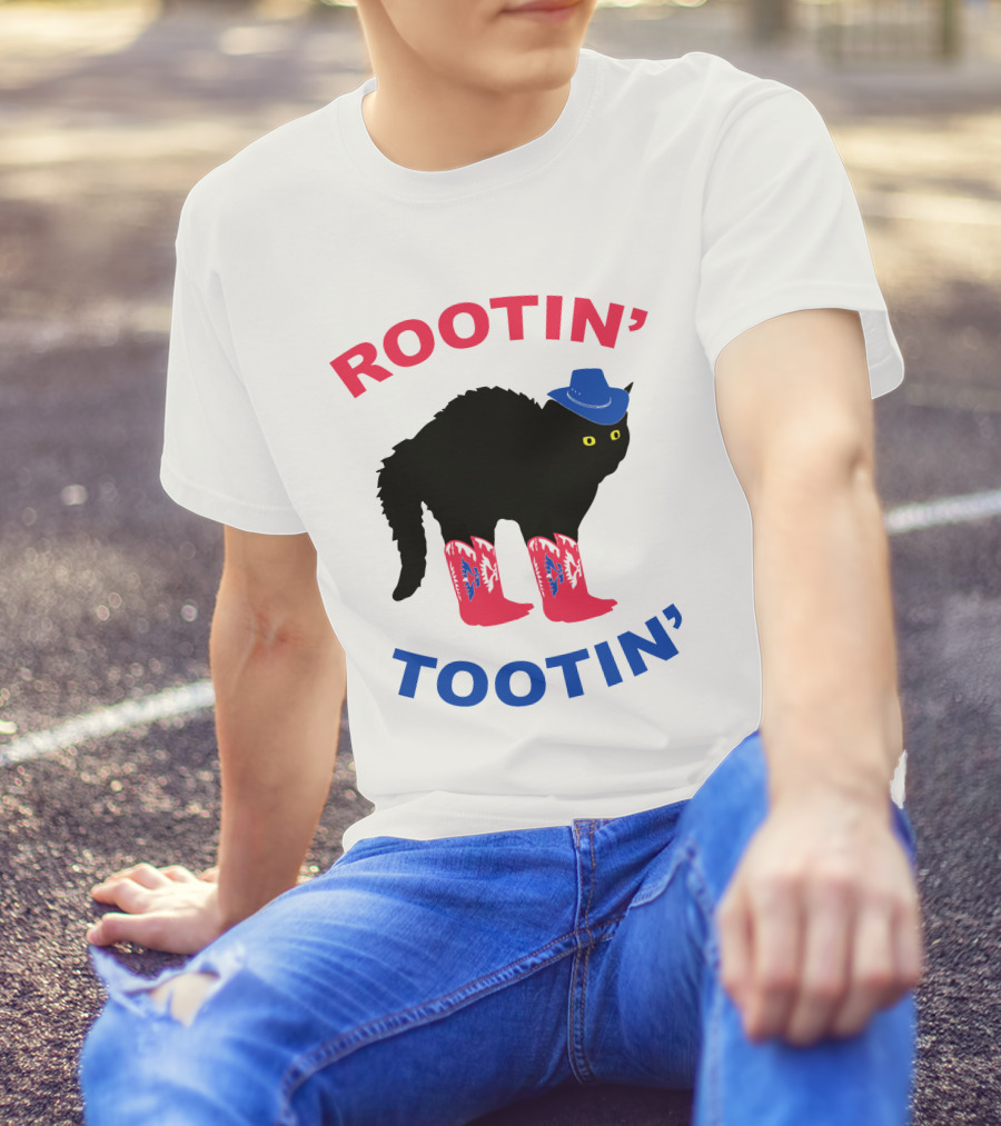 Rootin' Tootin' Cat With Cowboy Hat And Boots T-Shirt