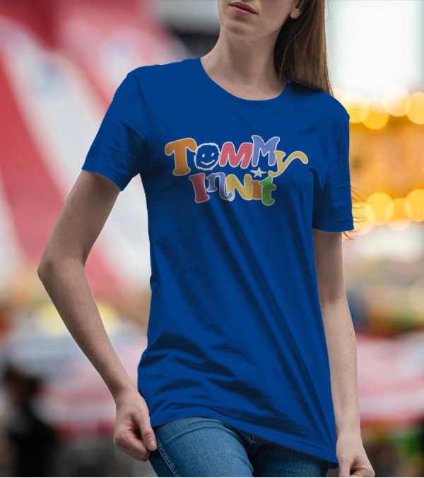 TommyInnit Colorful Text Design With Smiley Face And Star T-Shirt