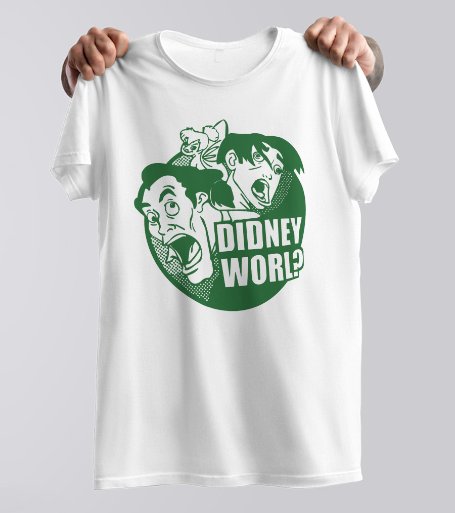 DIDNEY WORL Disney Parody Characters Reaction T-Shirt