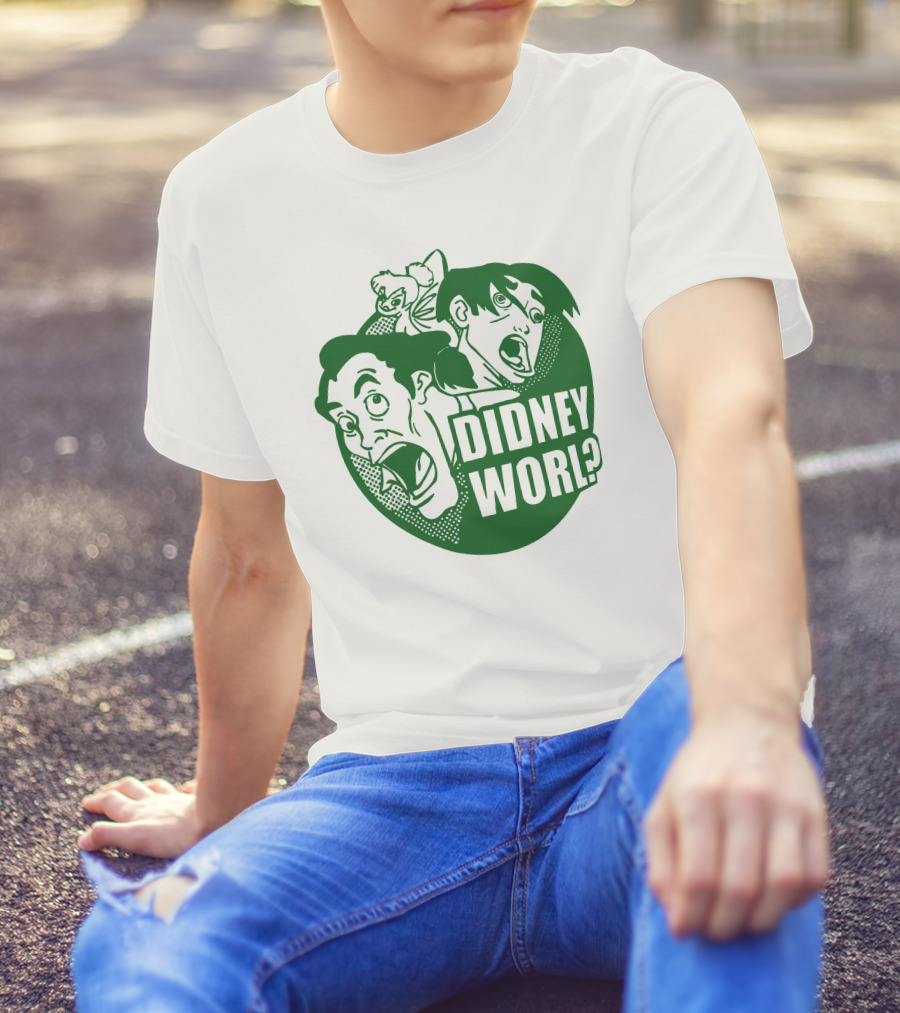 DIDNEY WORL Disney Parody Characters Reaction T-Shirt