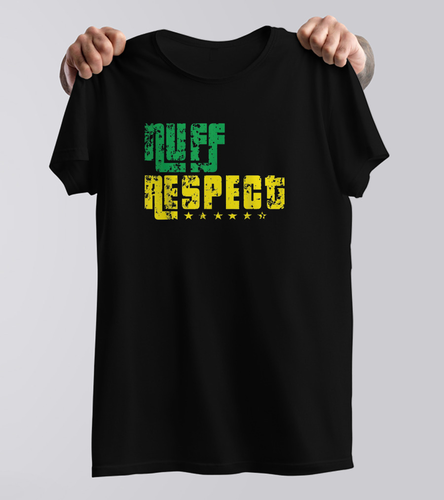 NUFF RESPECT Green Yellow Stars T-Shirt