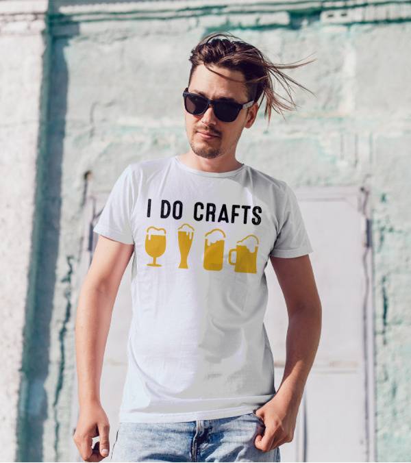 I Do Crafts Beer Glasses Iconic Reference T-Shirt