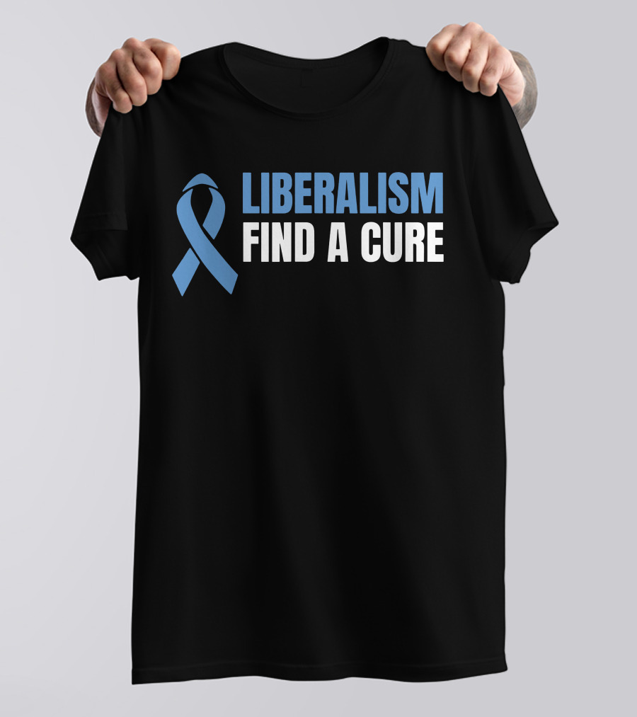 Liberalism Find A Cure Blue Awareness T-Shirt