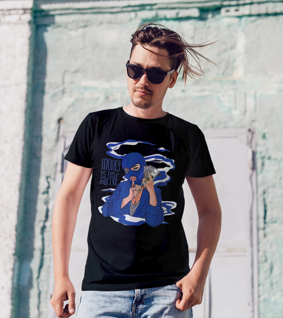 Money Is The Motive Racer Blue 5s T-Shirt