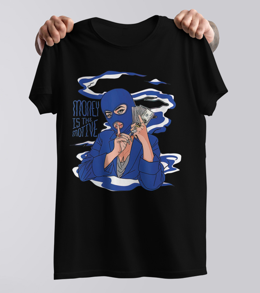 Money Is The Motive Racer Blue 5s T-Shirt
