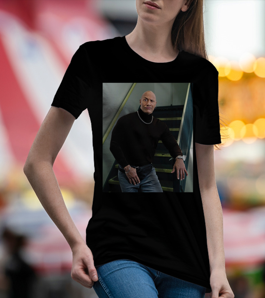 The Rock Iconic 90s Turtleneck Fanny Pack Look T-Shirt
