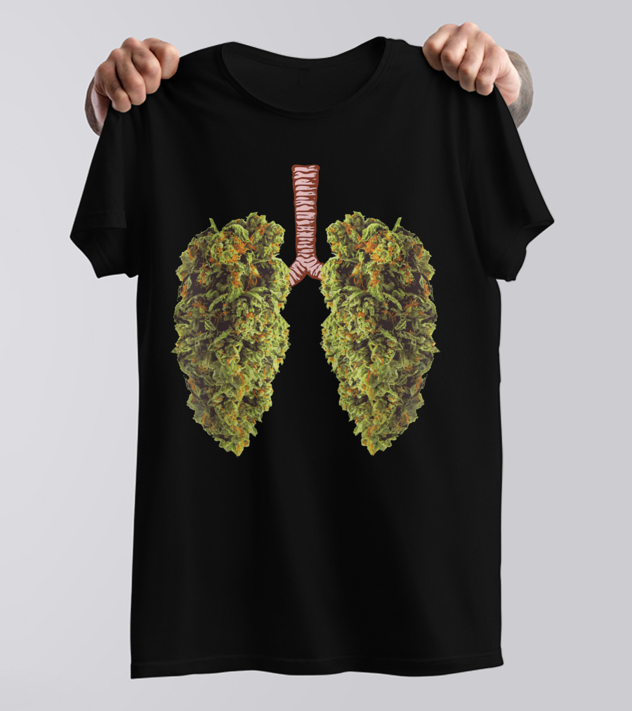 Weed Lungs Cannabis Leaf Anatomy T-Shirt