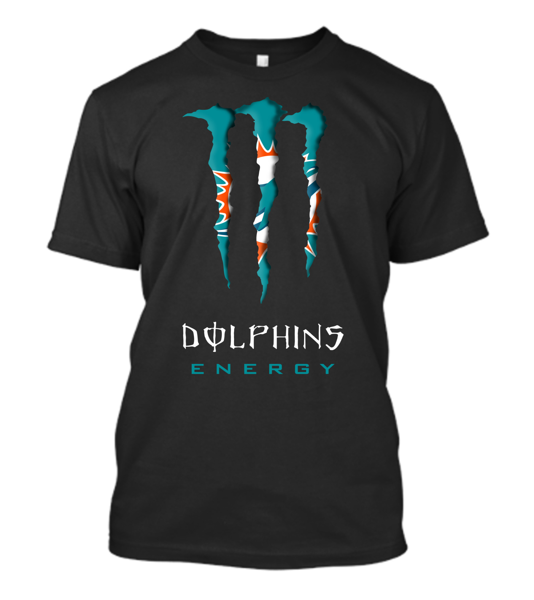 Dolphins Energy 17 Monster Claw Logo Miami Dolphins T-Shirt