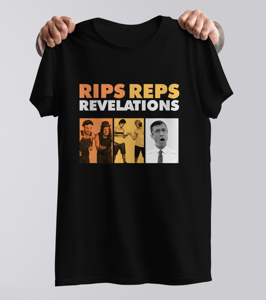 Letterkenny Problems Rips Reps Revelations Black And White And Color Characters T-Shirt