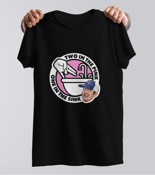 Angel Resto Stugotz 790 Two In The Pink One In The Sink Graphic Face And Hand T-Shirt