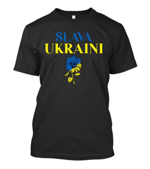 SLAVA UKRAINI Blue And Yellow Sunflower T-Shirt