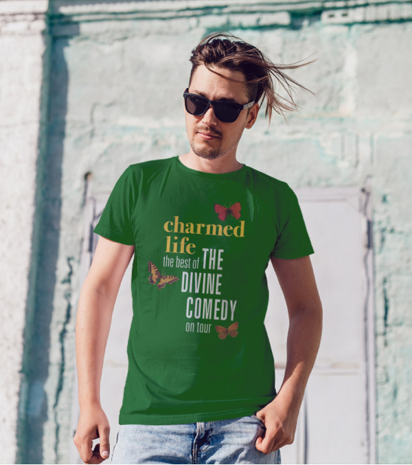 Charmed Life The Best Of The Divine Comedy On Tour Merch Butterflies T-Shirt