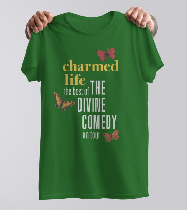 Charmed Life The Best Of The Divine Comedy On Tour Merch Butterflies T-Shirt