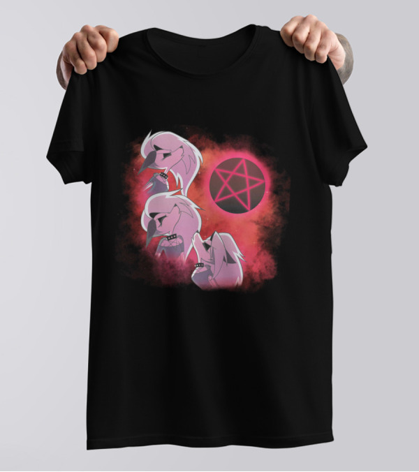 Helluva Boss Loona Trio With Pink Pentagram T-Shirt