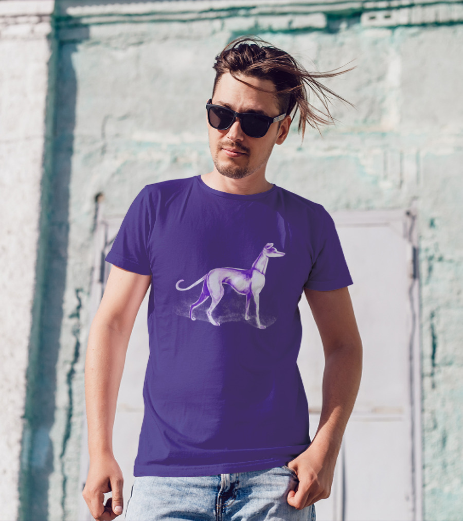 Purple Greyhound Dog Merch T-Shirt