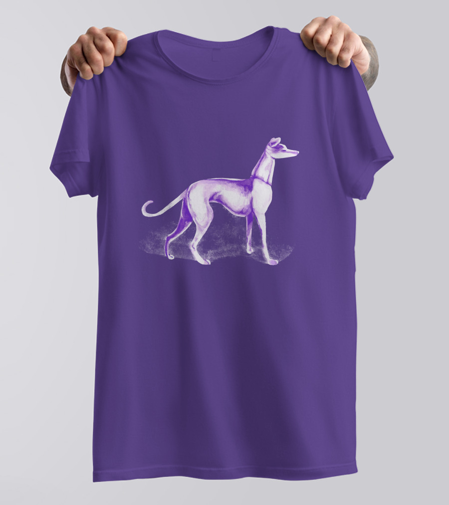 Purple Greyhound Dog Merch T-Shirt