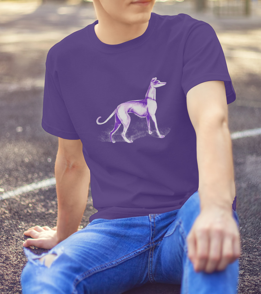 Purple Greyhound Dog Merch T-Shirt
