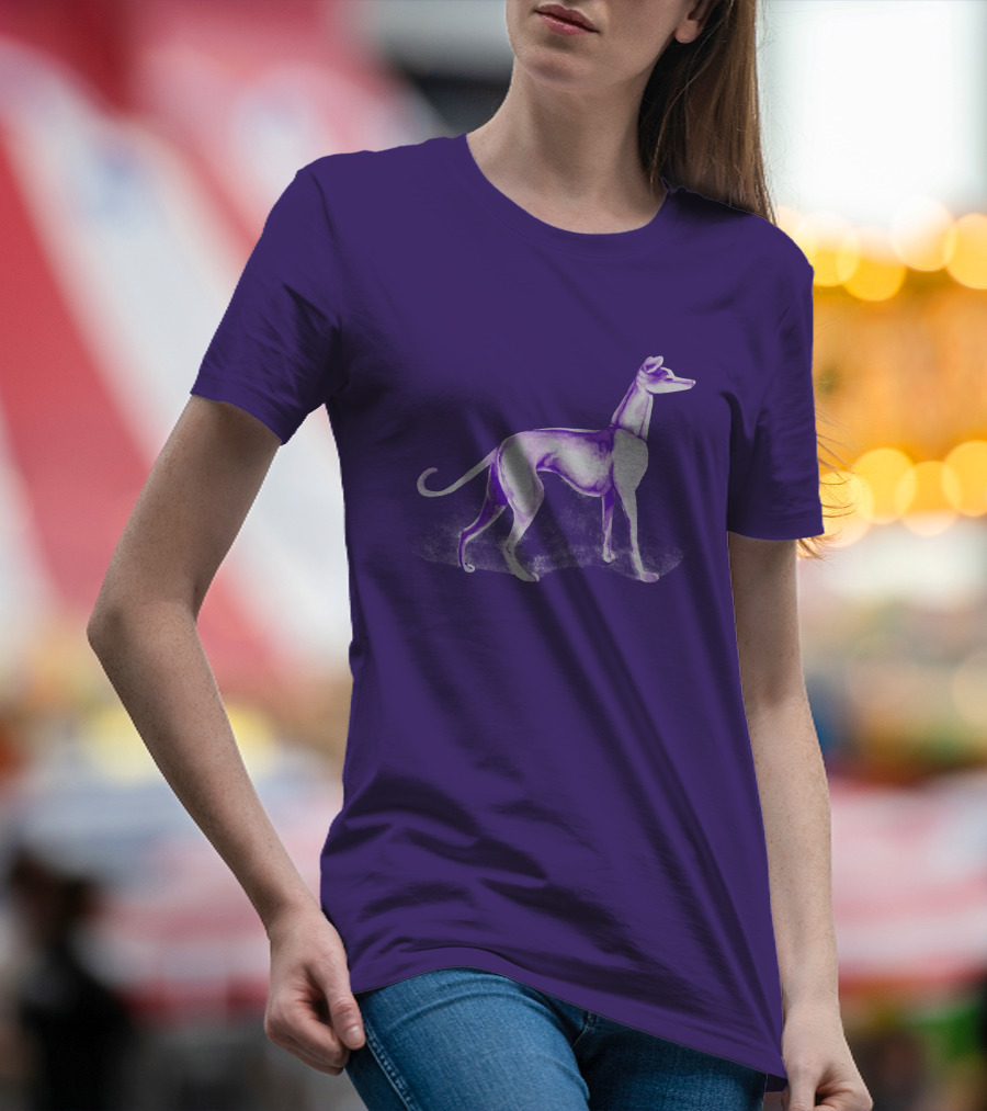 Purple Greyhound Dog Merch T-Shirt