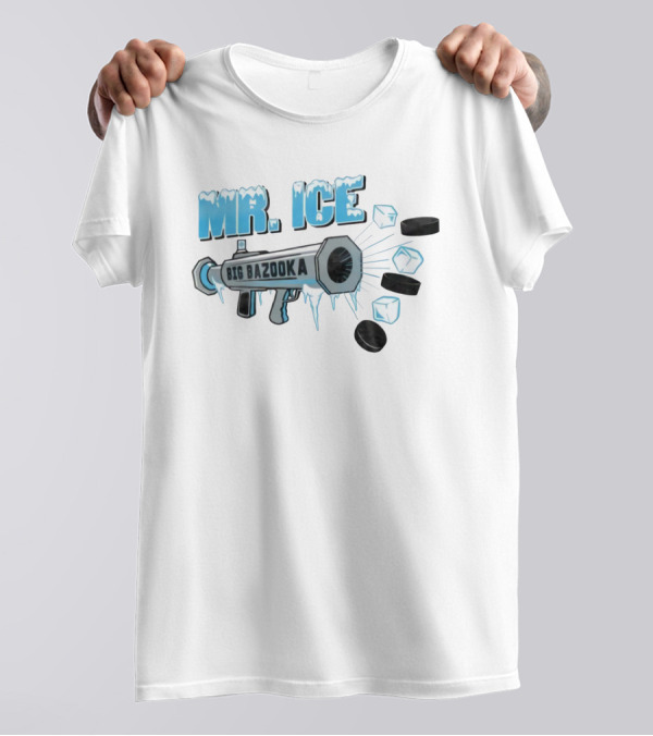 Mr Ice Big Bazooka Hockey Pucks And Ice Cubes T-Shirt