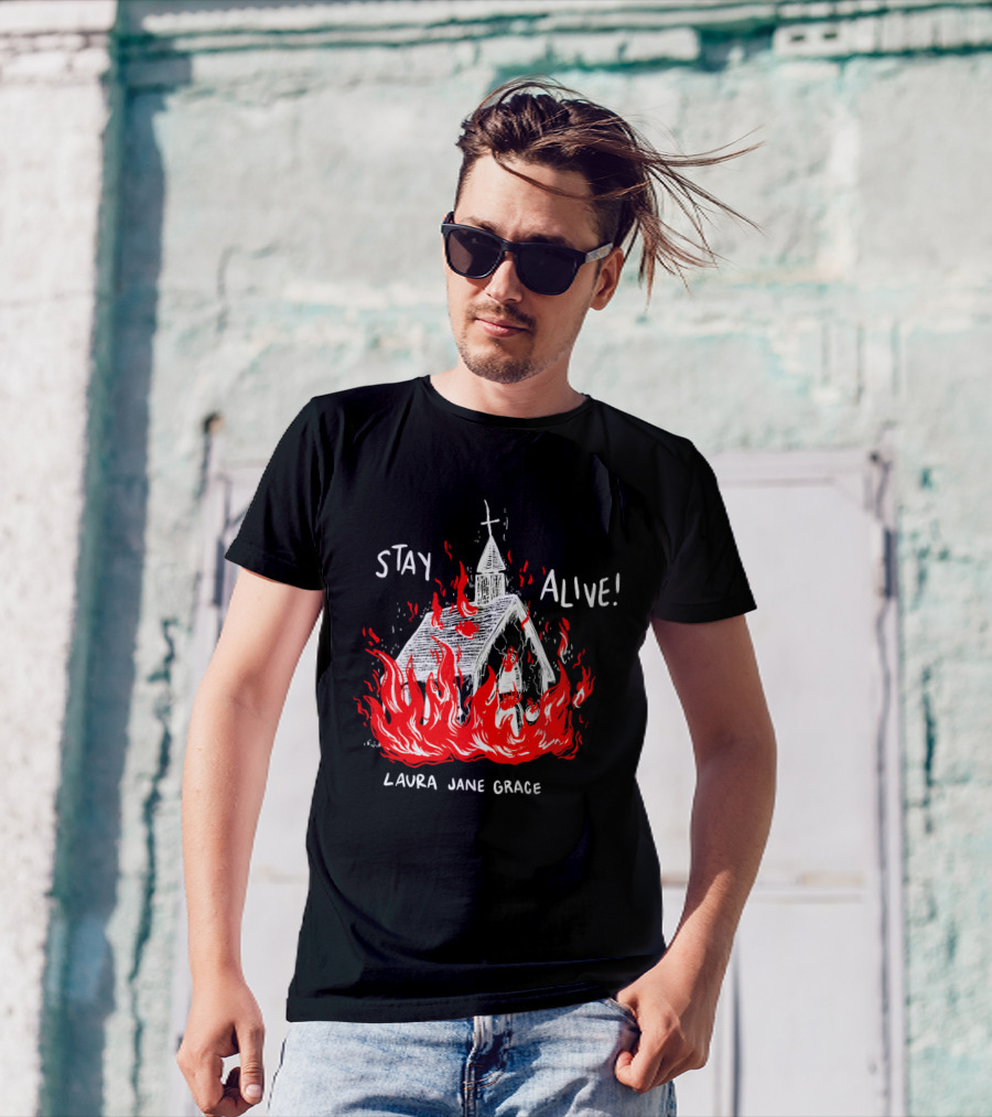 Laura Jane Grace Stay Alive Church In Flames T-Shirt