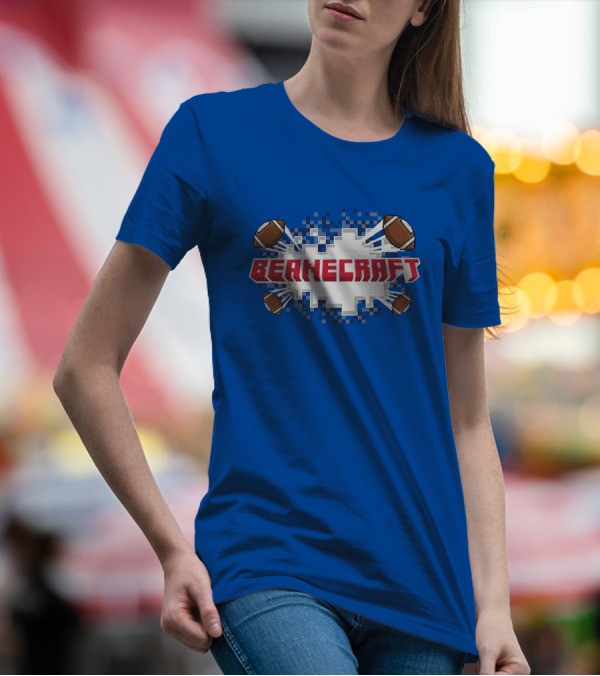 Beanecraft Pixel Style Football T-Shirt