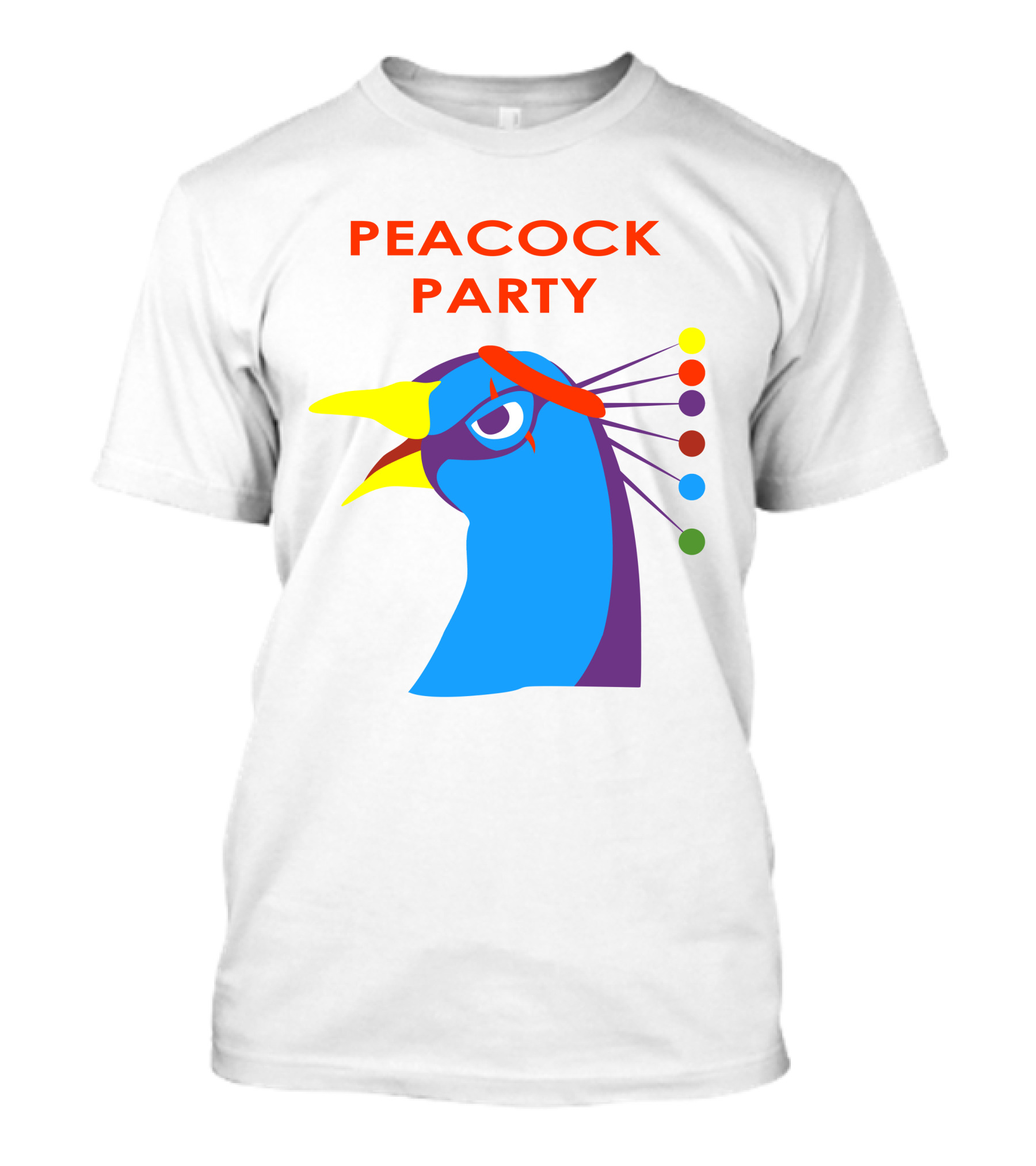 Auburn C Dylan Peacock Party Vibrant Head T-Shirt