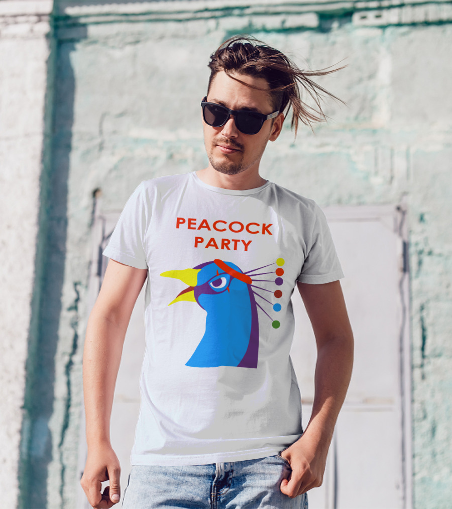 Auburn C Dylan Peacock Party Vibrant Head T-Shirt
