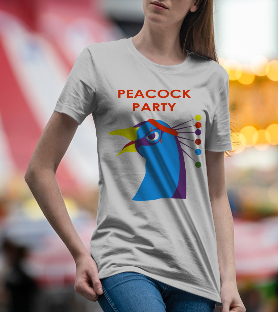 Auburn C Dylan Peacock Party Vibrant Head T-Shirt