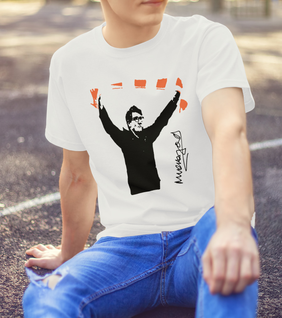 Luton Town FC Mick Harford Orange Scarf T-Shirt