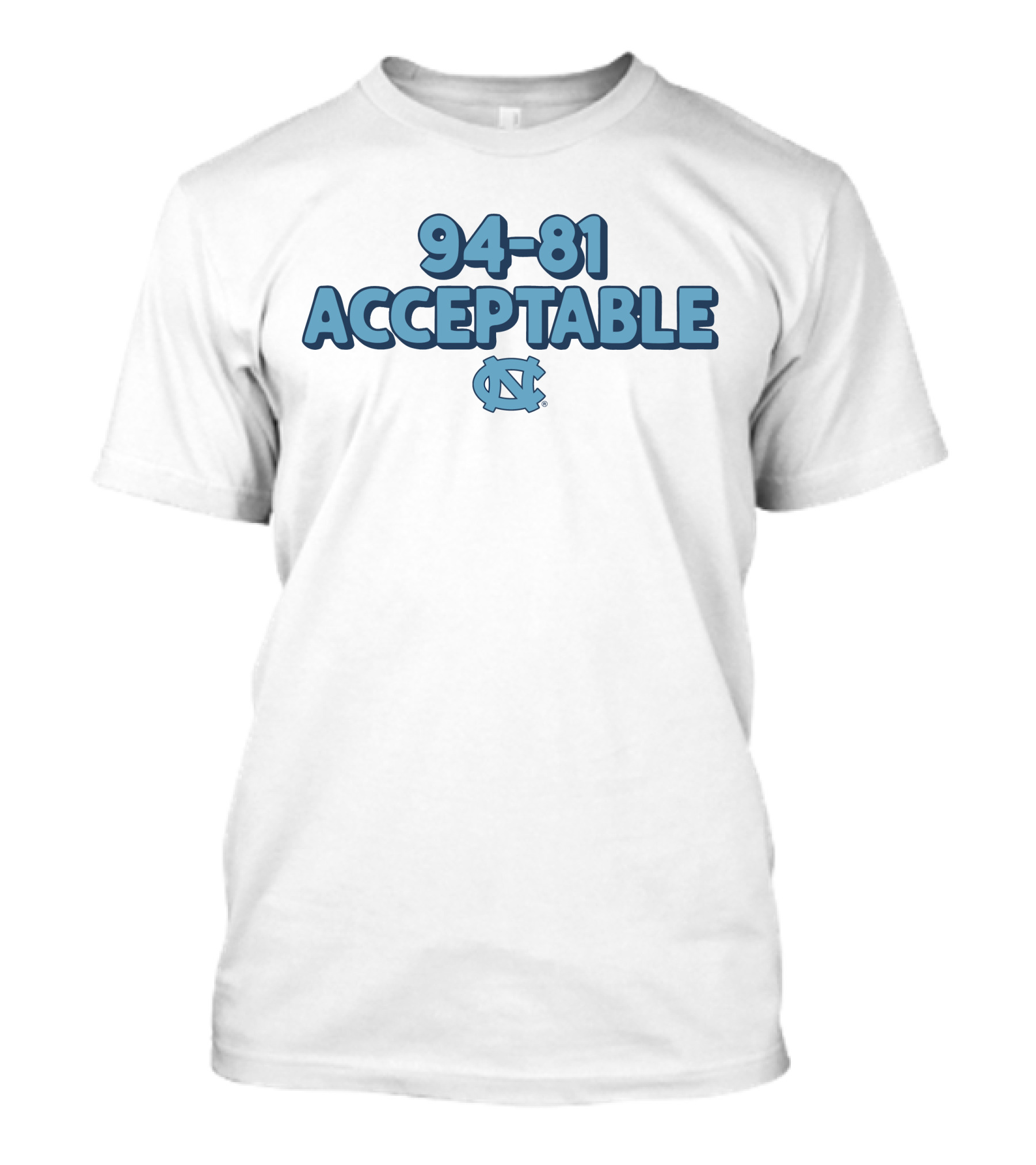 94-81 Acceptable North Carolina Tar Heels T-Shirt