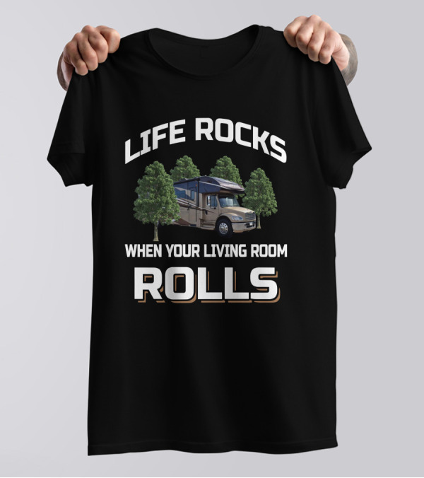 Jayco Seneca Life Rocks When Your Living Room Rolls RV T-Shirt
