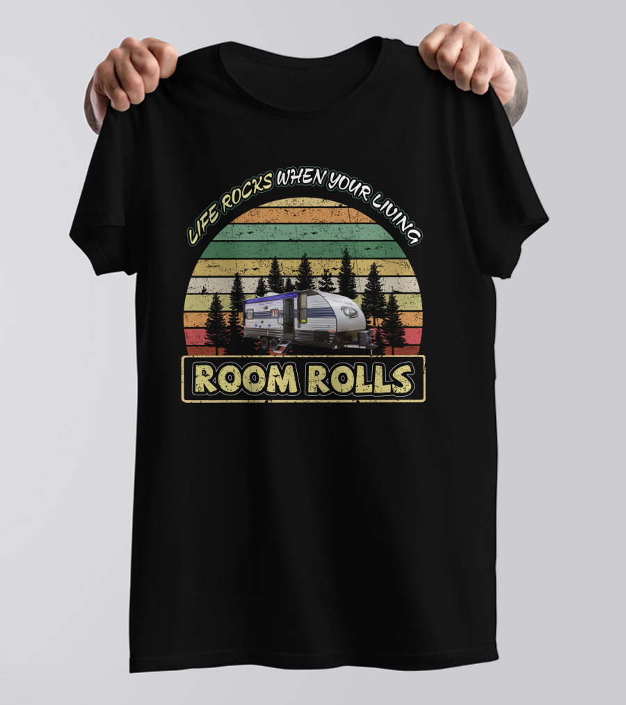 Life Rocks When Your Living Room Rolls Cherokee Grey Wolf 20 RDSE T-Shirt