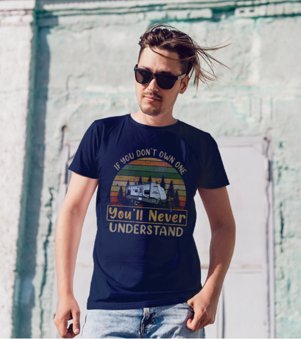 If You Don't Own One You'll Never Understand Jayco 212QB Vintage Camper Retro Sunset Forest T-Shirt