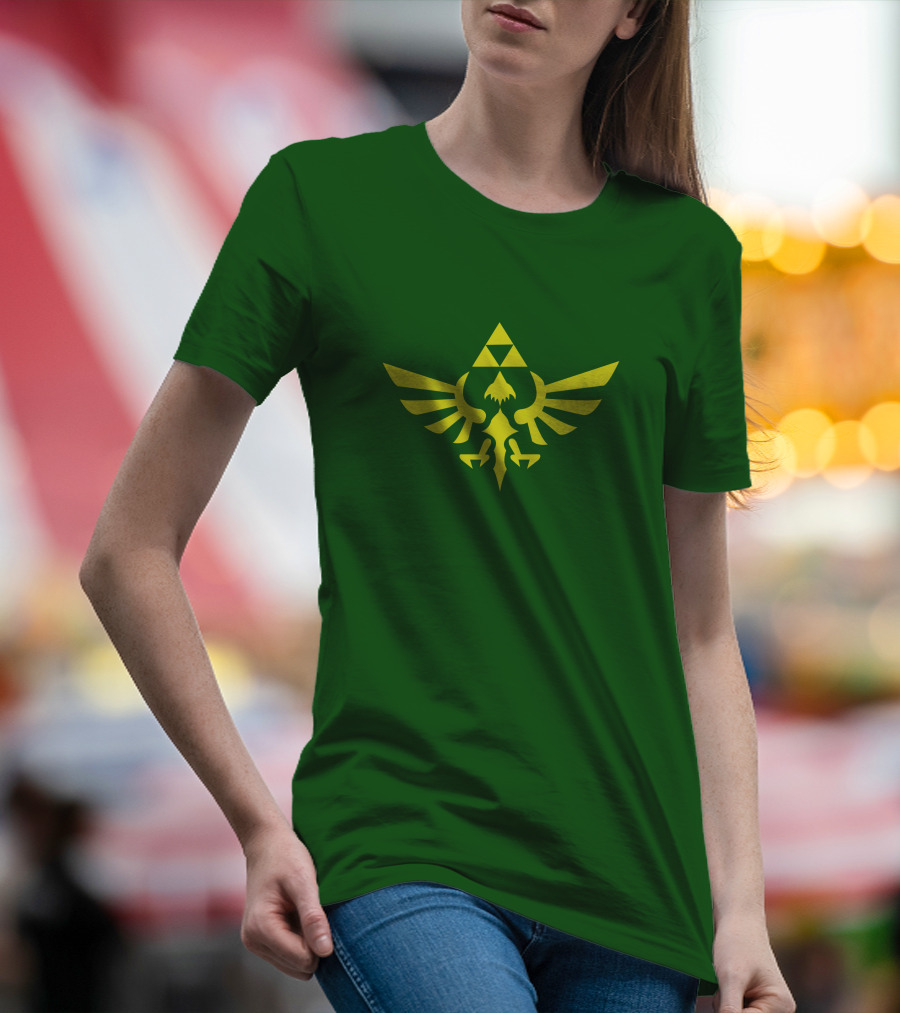 Triforce Symbol Hylian Eagle Green Cargo Shorts T-Shirt