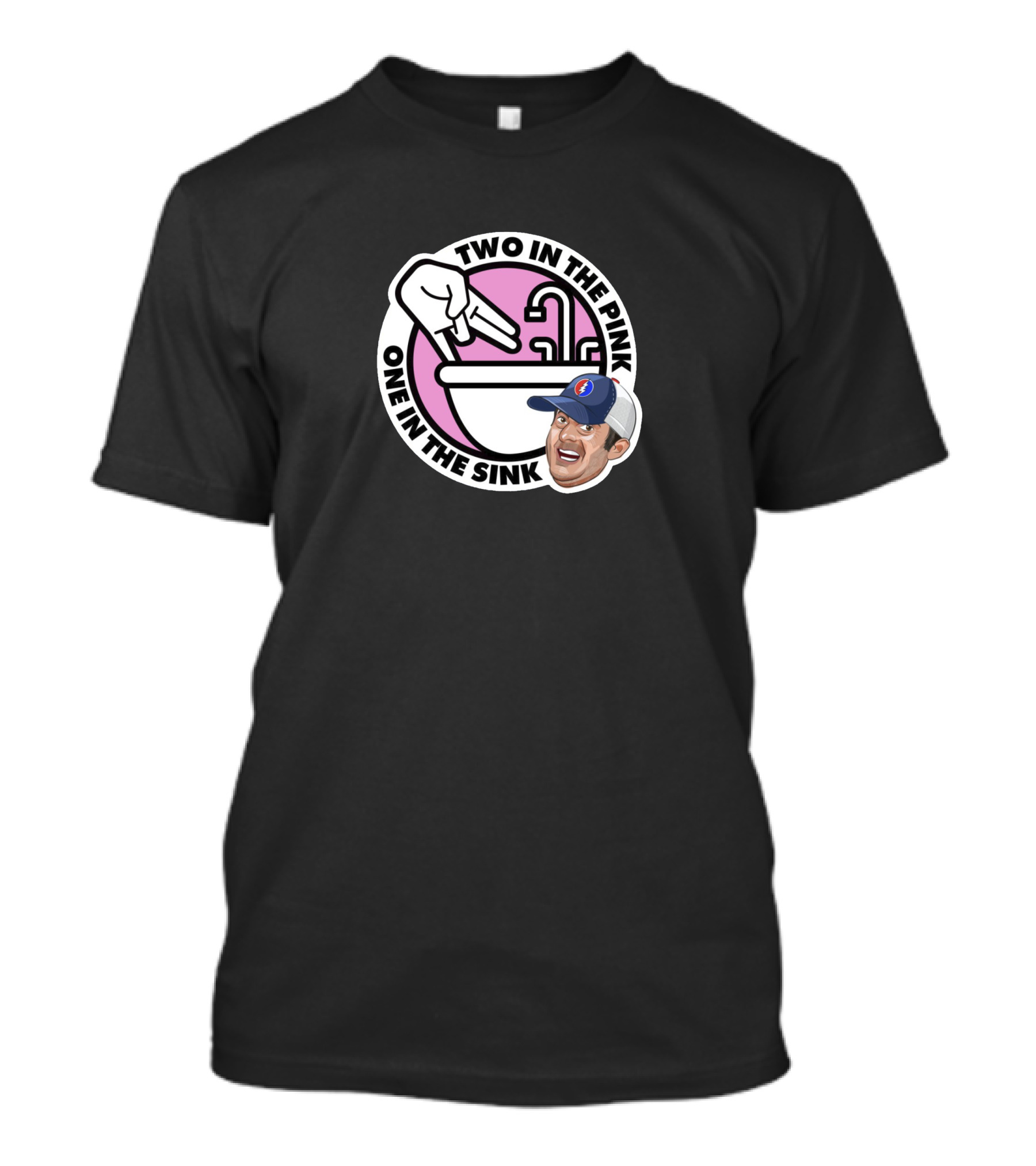 Dan Le Batard And Friends Two In The Pink One In The Sink Pink Background T-Shirt