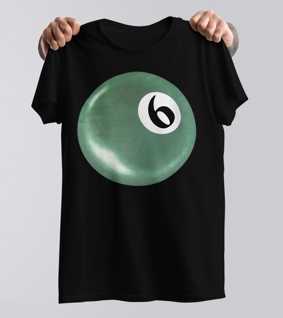 Syxx 6 Ball Green Pool Ball T-Shirt