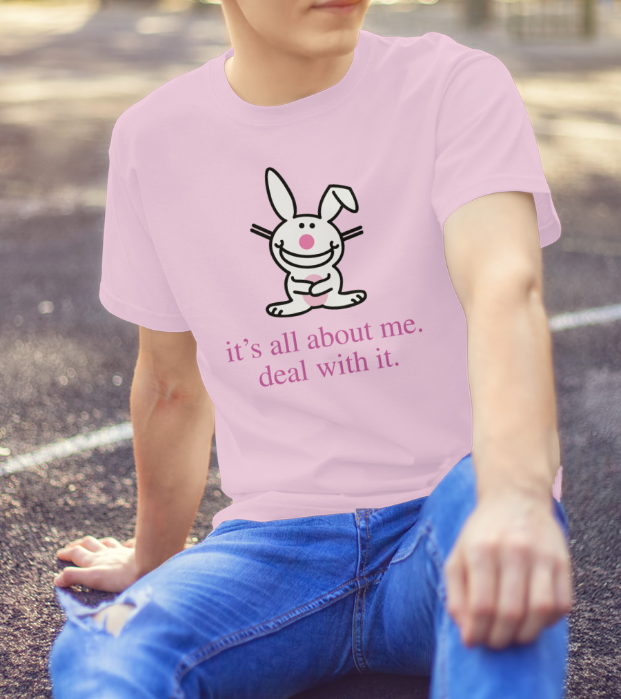 Emi It's All About Me Deal With It Happy Bunny T-Shirt