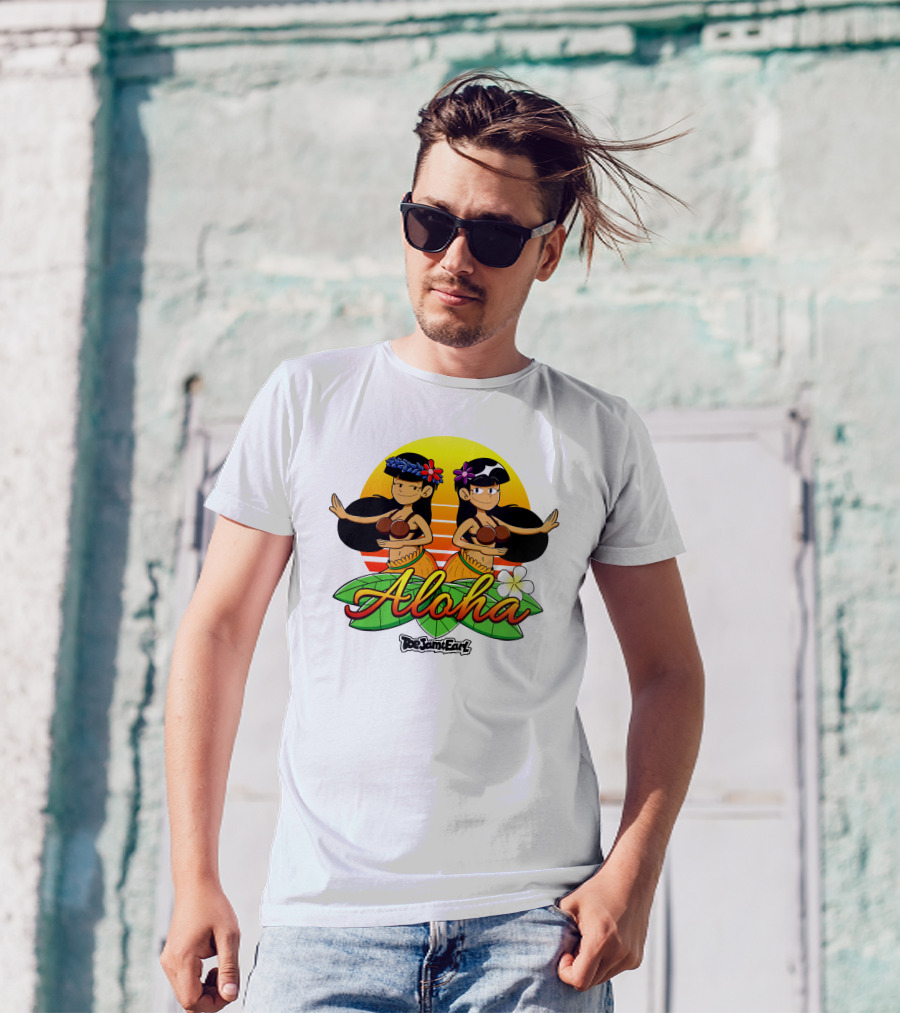 Aloha From Toejam And Earl Robaroba Merch Hawaiian Dancers Tropical Sunset T-Shirt