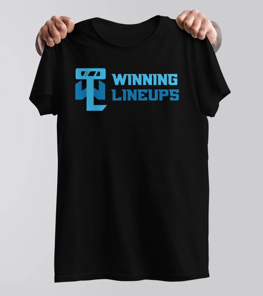 Winning Lineups Iconic Logo And Text Blue T-Shirt