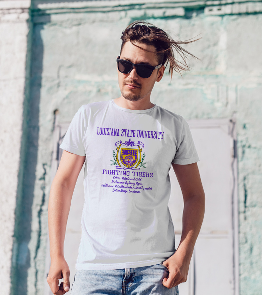 Louisiana State University LSU Fighting Tigers Purple And Gold Baton Rouge Pete Maravich Assembly Center T-Shirt