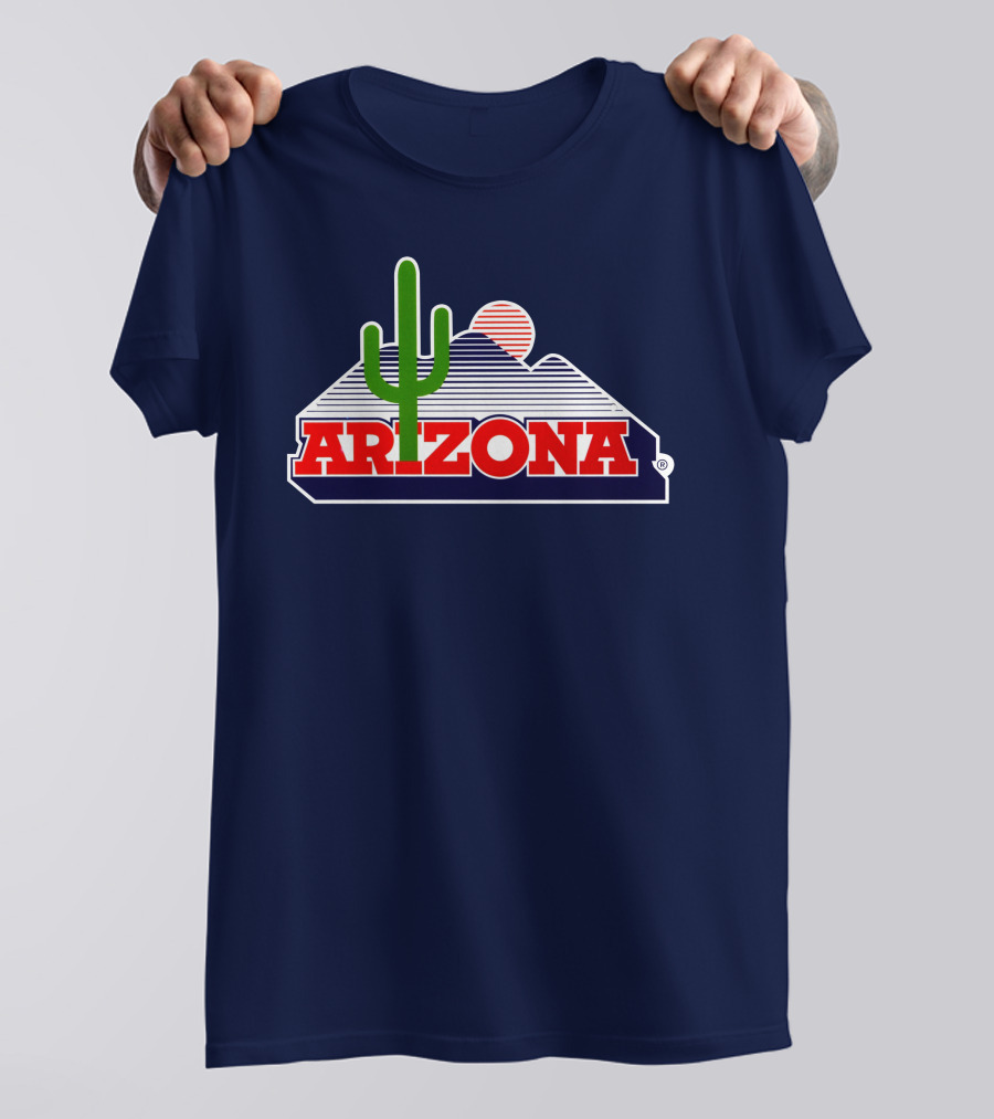 Arizona Desert Landscape With Cactus And Mountain T-Shirt