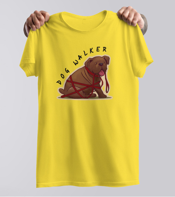 Dwight's Dog Walker Dead By Daylight Puppy Leash Wrapped T-Shirt