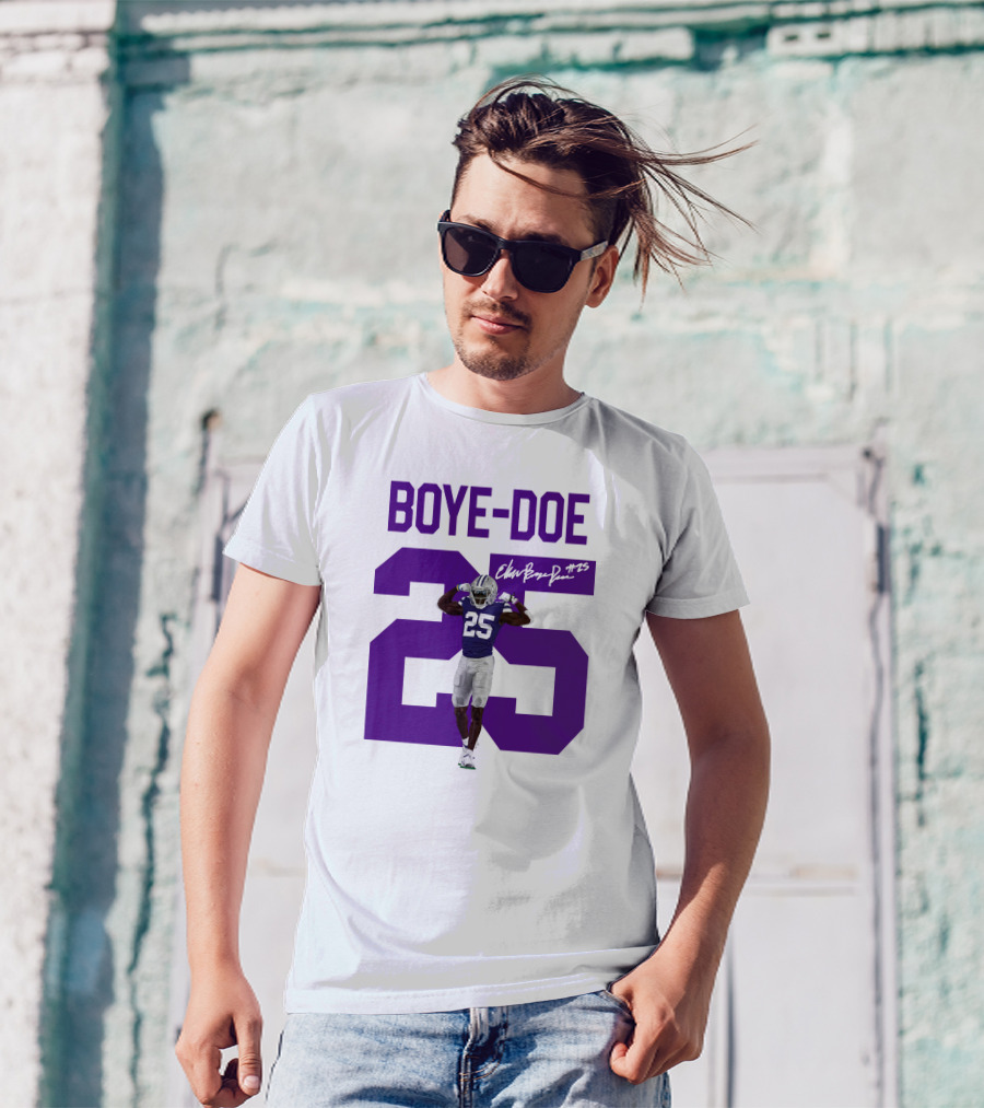 Boye-Doe 25 Signature And Purple Athlete T-Shirt