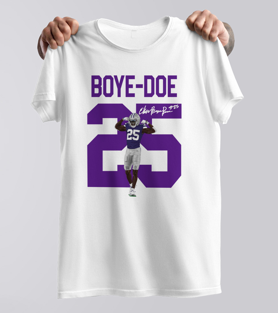 Boye-Doe 25 Signature And Purple Athlete T-Shirt