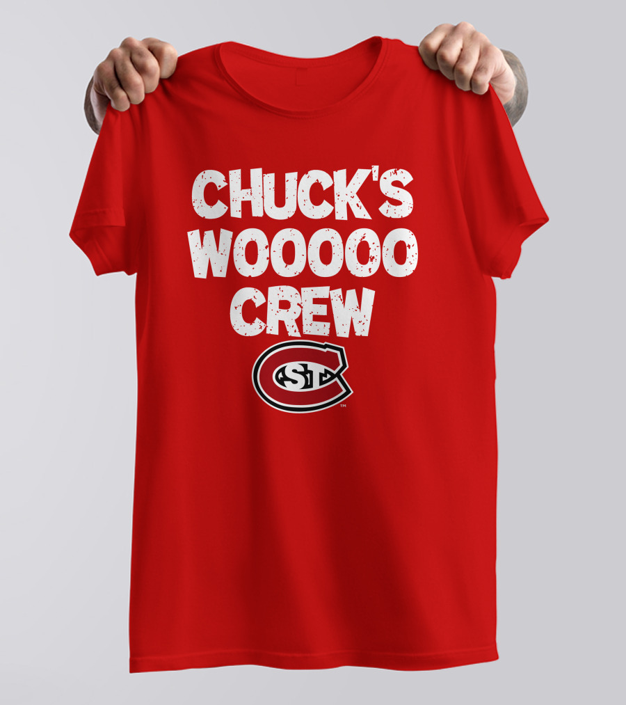 Chuck's Wooooo Crew SCSU Huskies T-Shirt