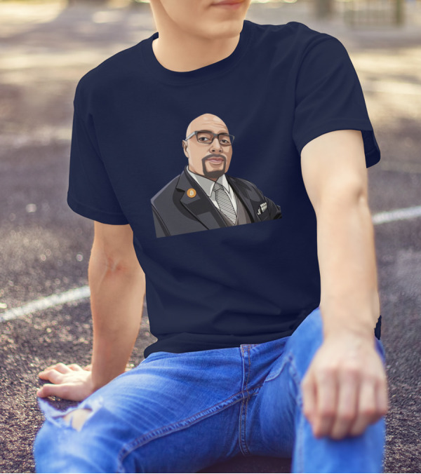 Lord Fusitu'a Bitcoin Enamel Pin Suit And Tie T-Shirt